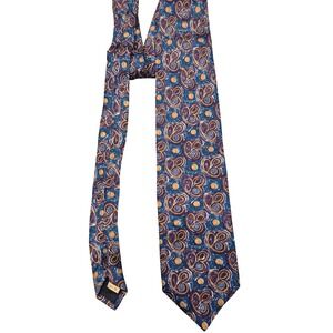 Ferrell Reed Silk Tie Paisley Hand Made in‎ USA Printed in Italy Mens